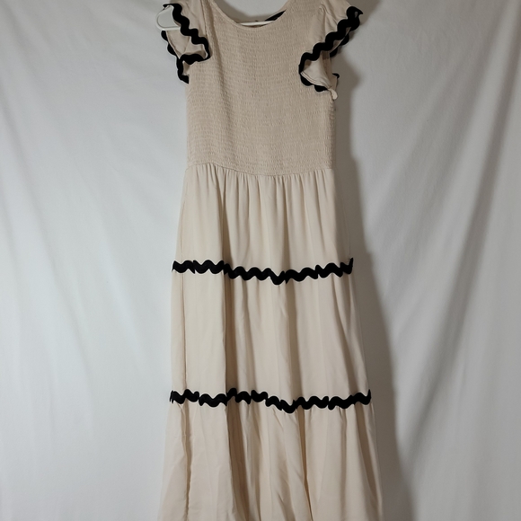 Other - ZESICA Women's Summer Flutter Short Sleeve Smocked Midi Dress Casual High Waist